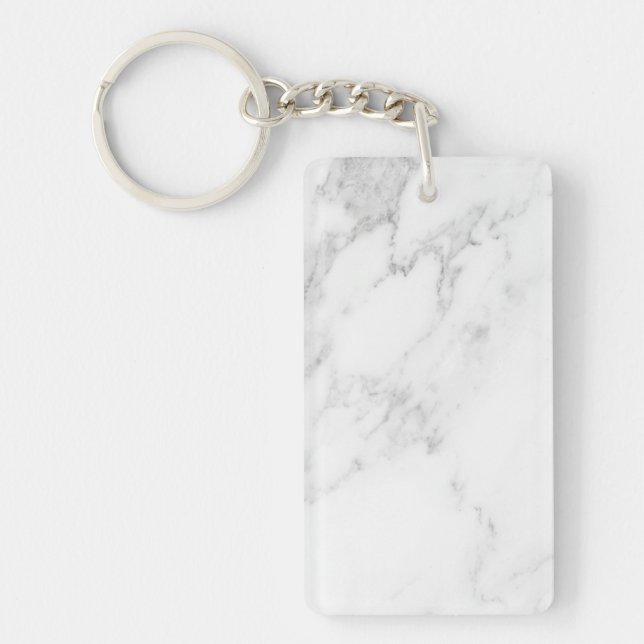 White Marble Key Ring (Front)