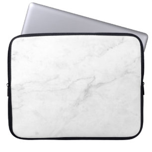  White Marble Laptop Sleeve