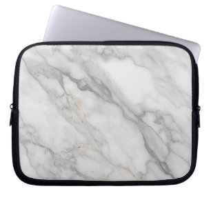 White Marble Laptop Sleeve