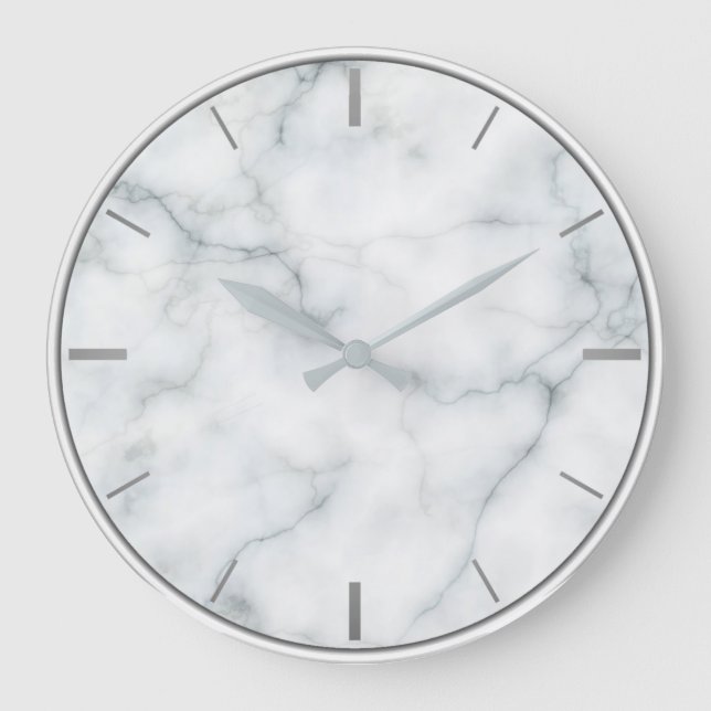 white marble large clock (Front)