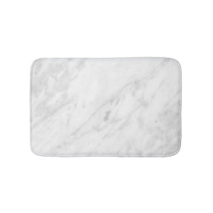 White Marble Look Bath Mat