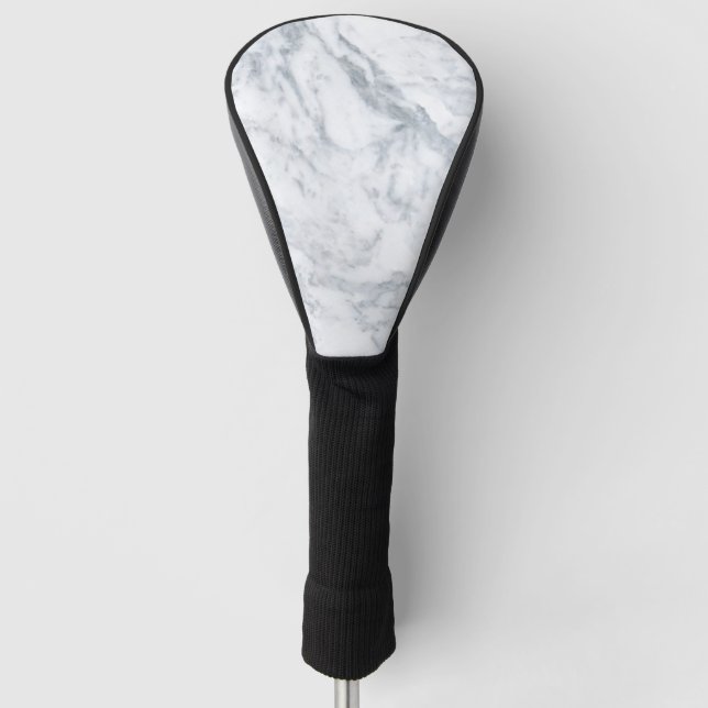 White Marble Look Golf Head Cover (Front)