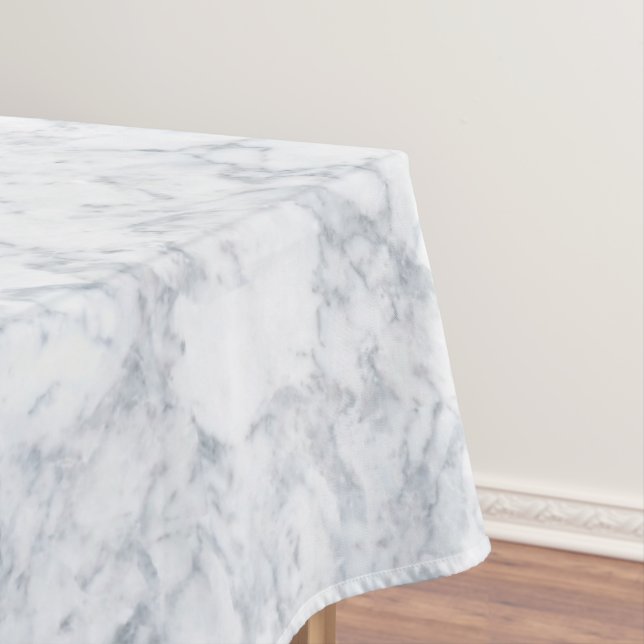 White Marble Look Tablecloth (In Situ)