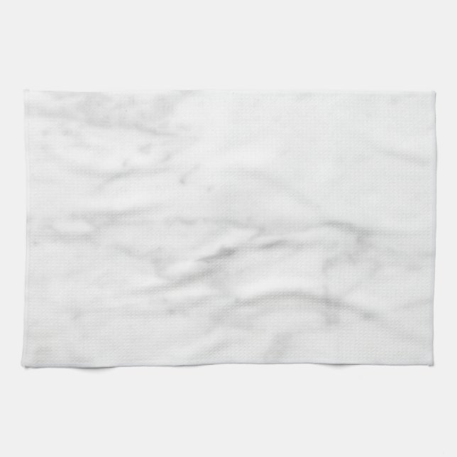 White Marble Look Tea Towel (Horizontal)