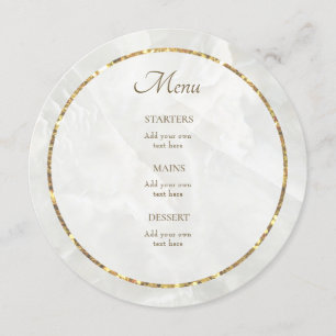white marble Menu