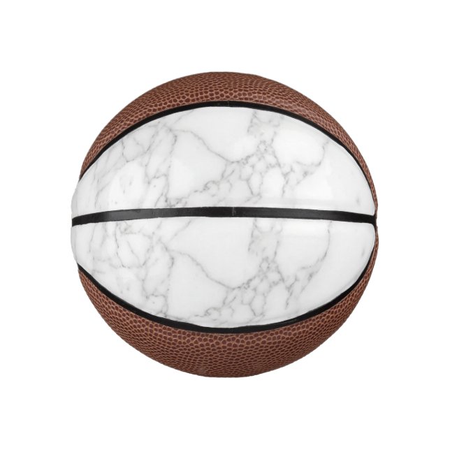 White Marble Mini Basketball (Front)
