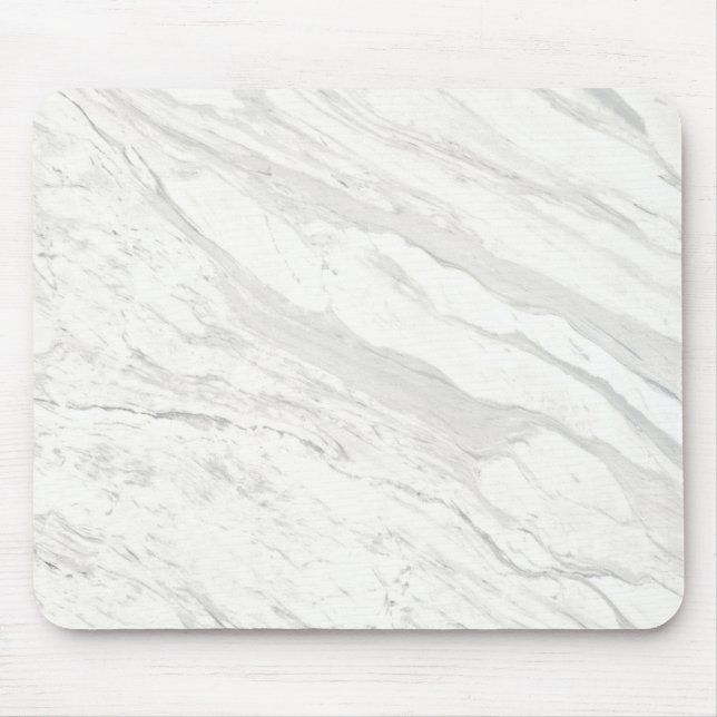 White Marble Mouse Pad (Front)