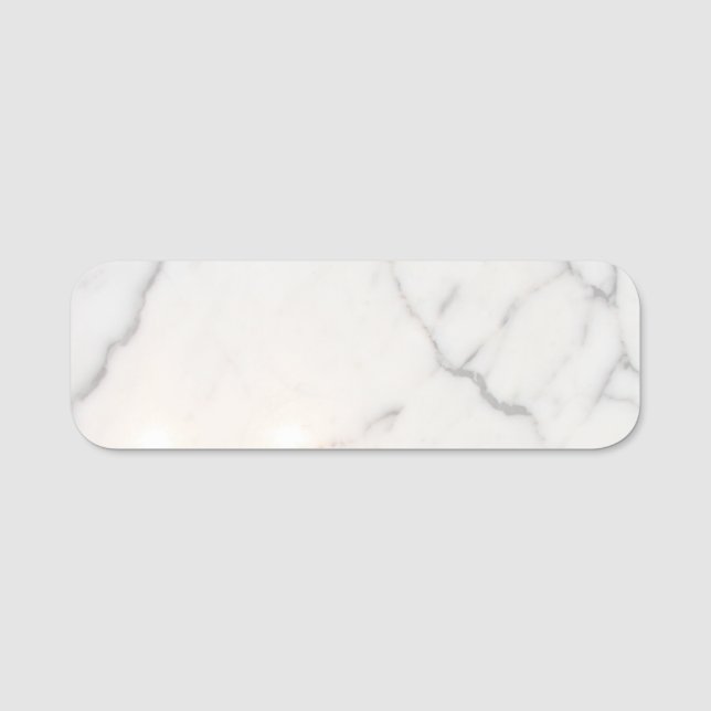 White marble  name tag (Front)