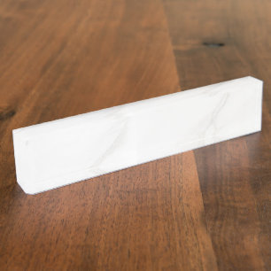 White Marble Nameplate