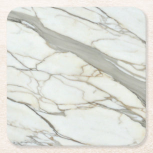 White marble natural granite luxury square paper coaster