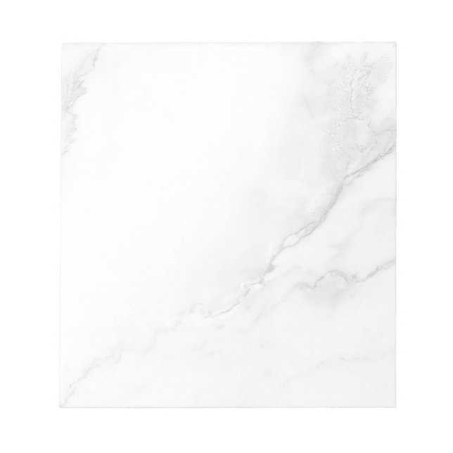 White Marble  Notepad (Front)
