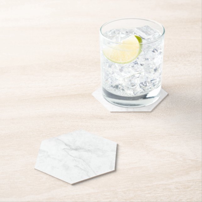  White Marble Paper Coaster (Insitu)