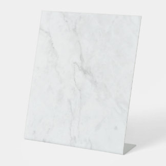 White Marble Pedestal Sign