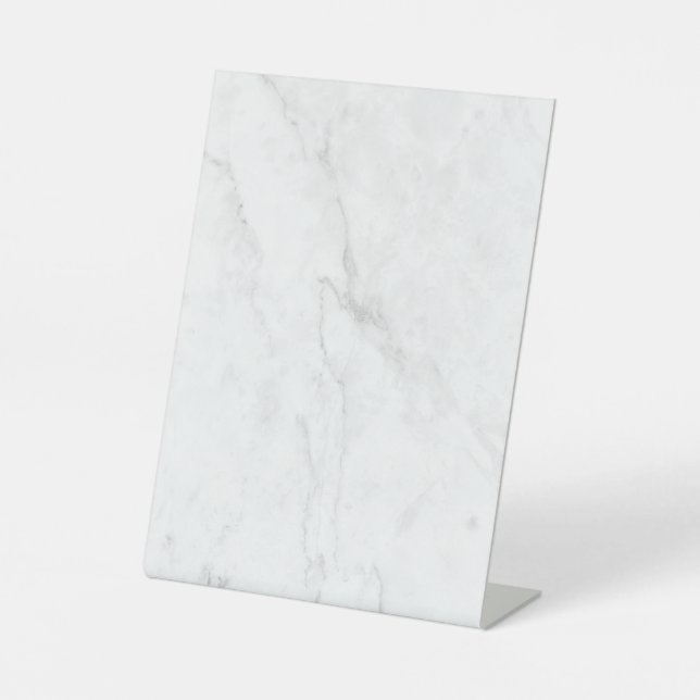  White Marble Pedestal Sign (Front)