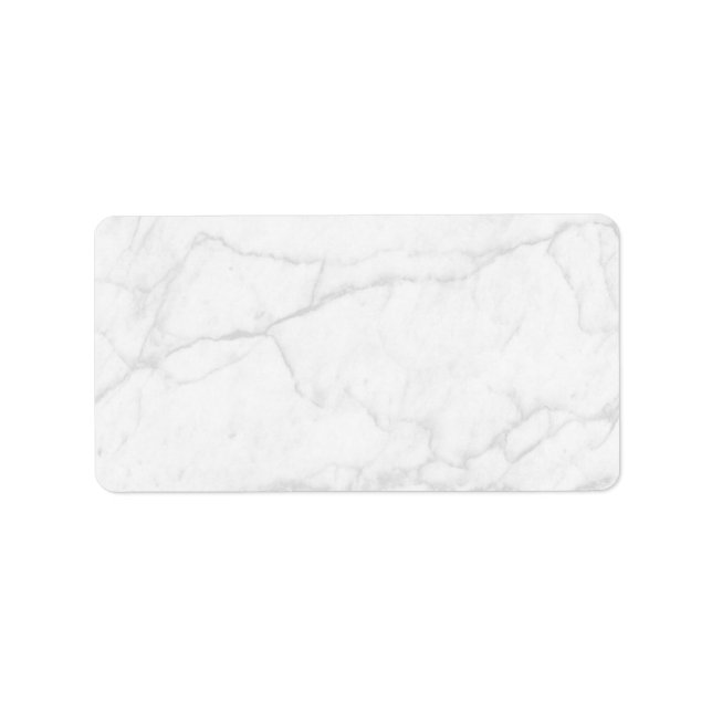 White Marble | Personalised Blank Address Label (Front)