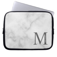 White Marble Personalised Monogram and Name