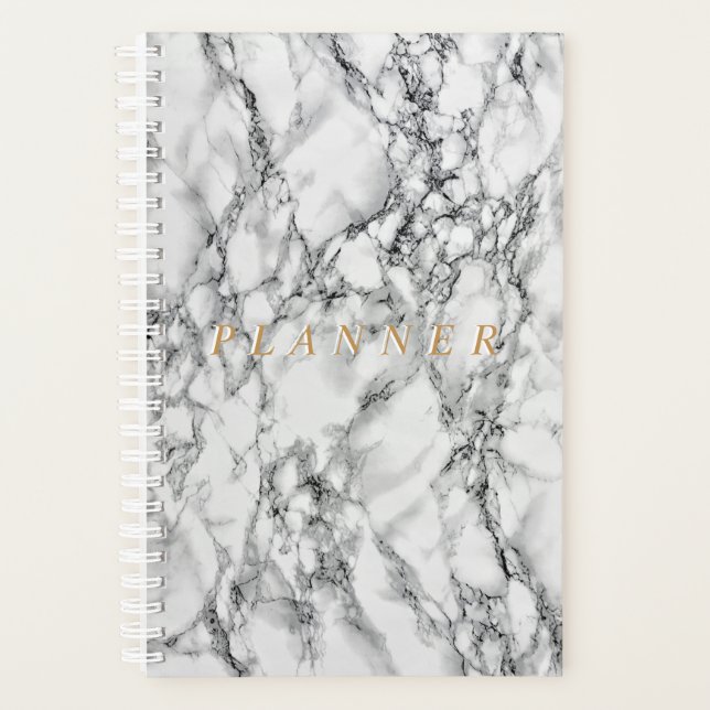 White Marble Planner (Front)