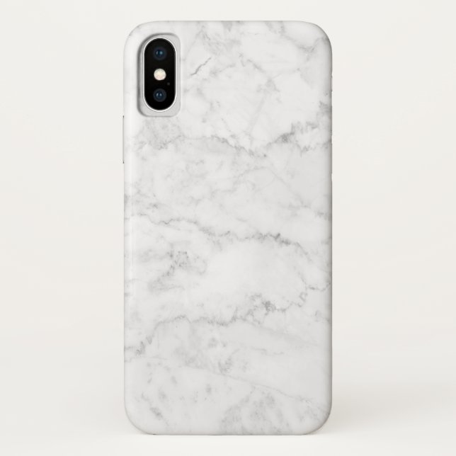 White Marble Print Case-Mate iPhone Case (Back)