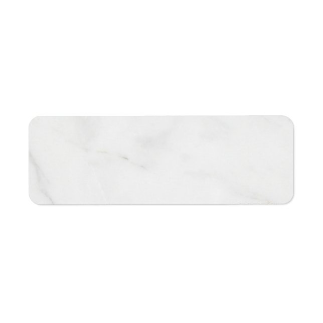 White Marble Return Address Label (Front)