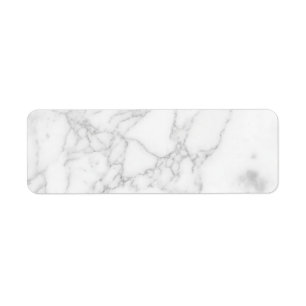 White Marble Return Address Label