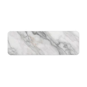 White Marble Return Address Label
