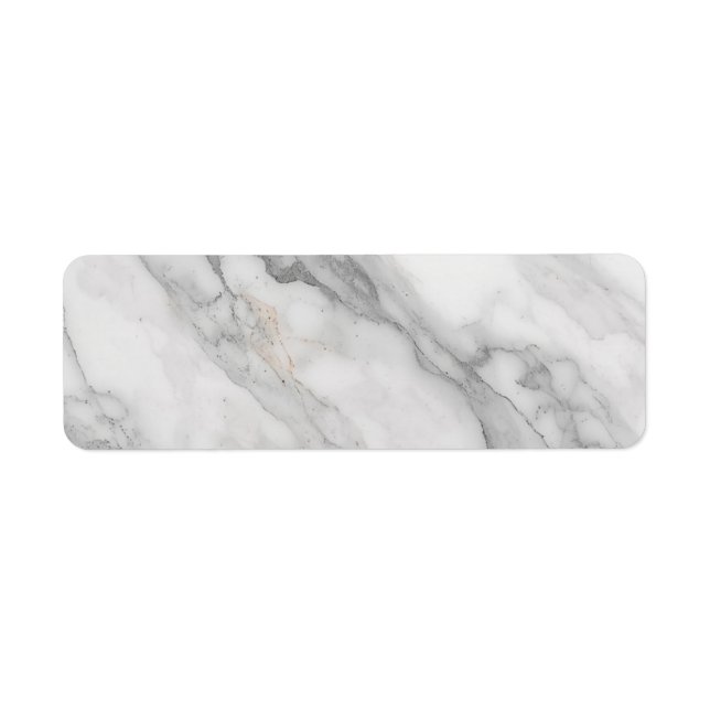 White Marble Return Address Label (Front)