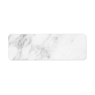 White Marble Return Address Label