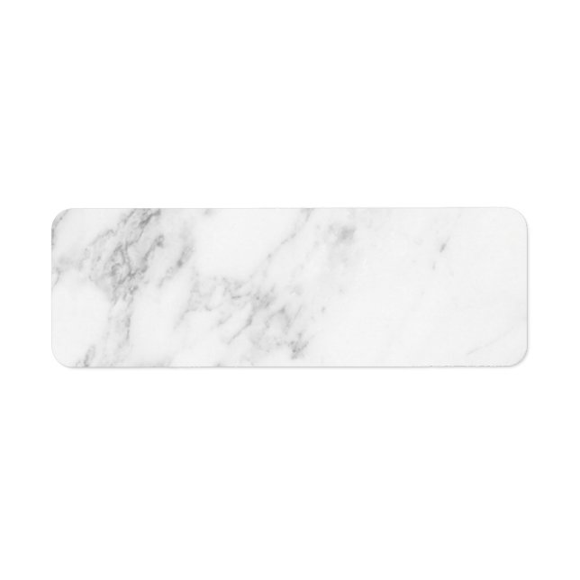 White Marble Return Address Label (Front)