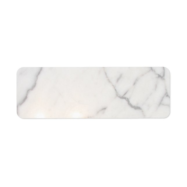 White marble  return address label (Front)