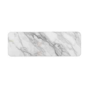 White Marble Return Address Label