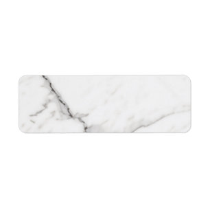 White Marble Return Address Label