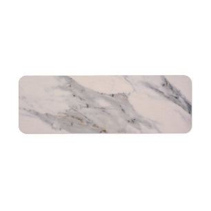 White Marble Return Address Label