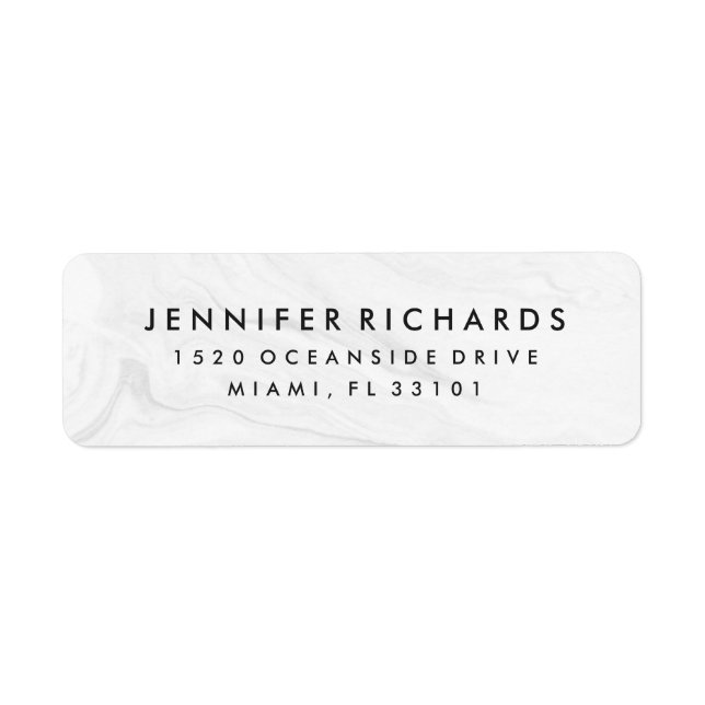 White Marble | Return Address Labels (Front)
