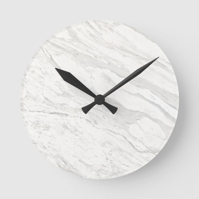 White Marble Round Clock (Front)