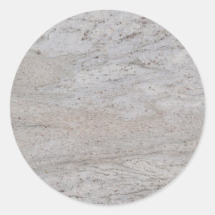 White Marble Round Sticker
