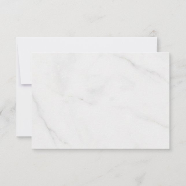 White Marble RSVP Card (Front)