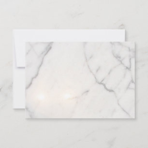 White marble RSVP card