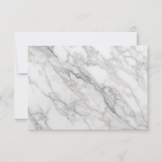 White Marble RSVP Card (Front)