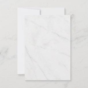 White marble RSVP card
