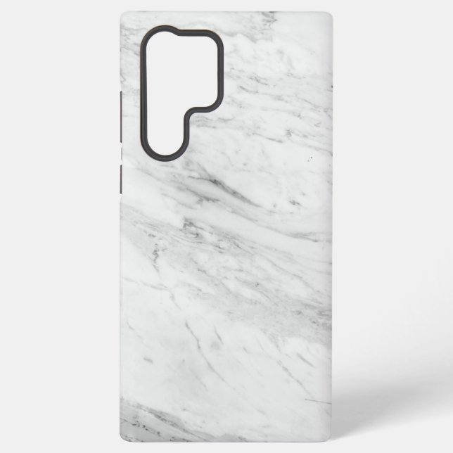 White Marble  Samsung Galaxy S22 Ultra Case (Back)