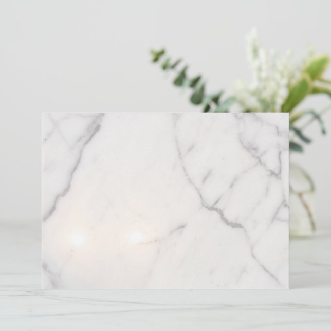 White marble  save the date (Standing Front)