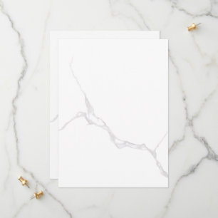 White Marble Save The Date