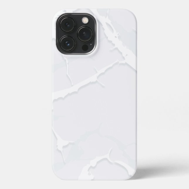 White Marble Scrap Elegant iPhone Case (Back)