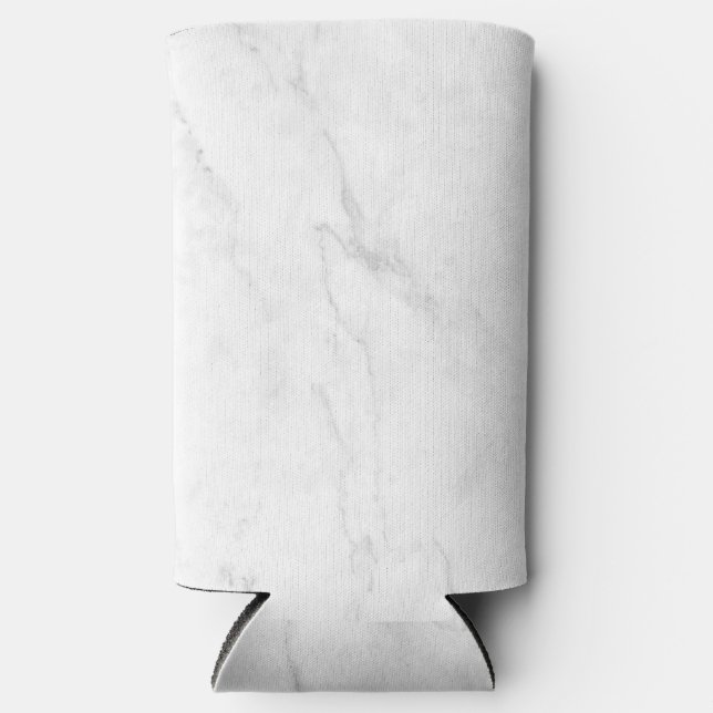  White Marble Seltzer Can Cooler (Front)