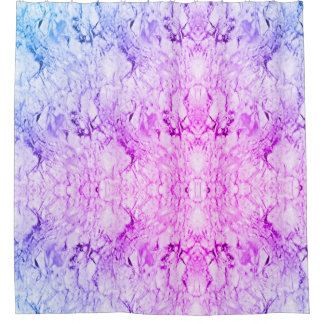 White marble shower curtain