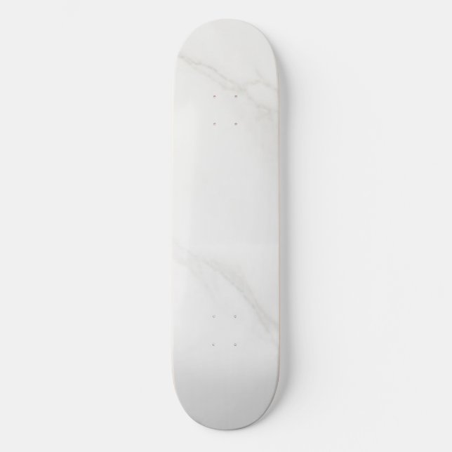 White Marble  Skateboard (Front)