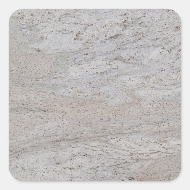 White Marble Square Sticker (Front)