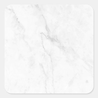 White Marble Square Sticker