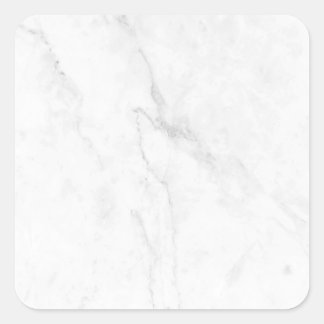 White Marble Square Sticker