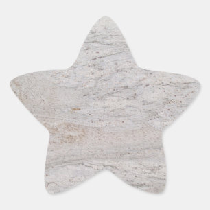 White Marble Star Sticker